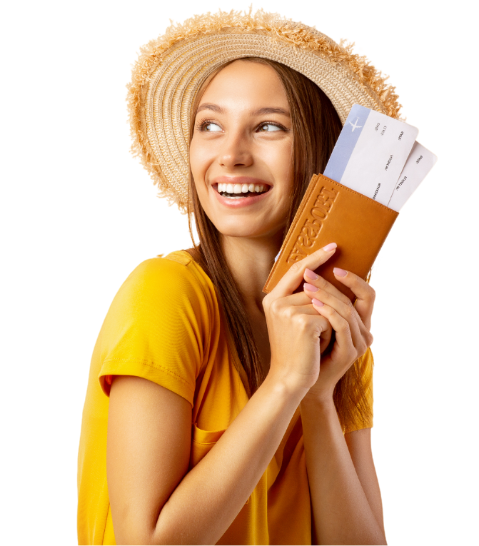 happy traveler with oryx