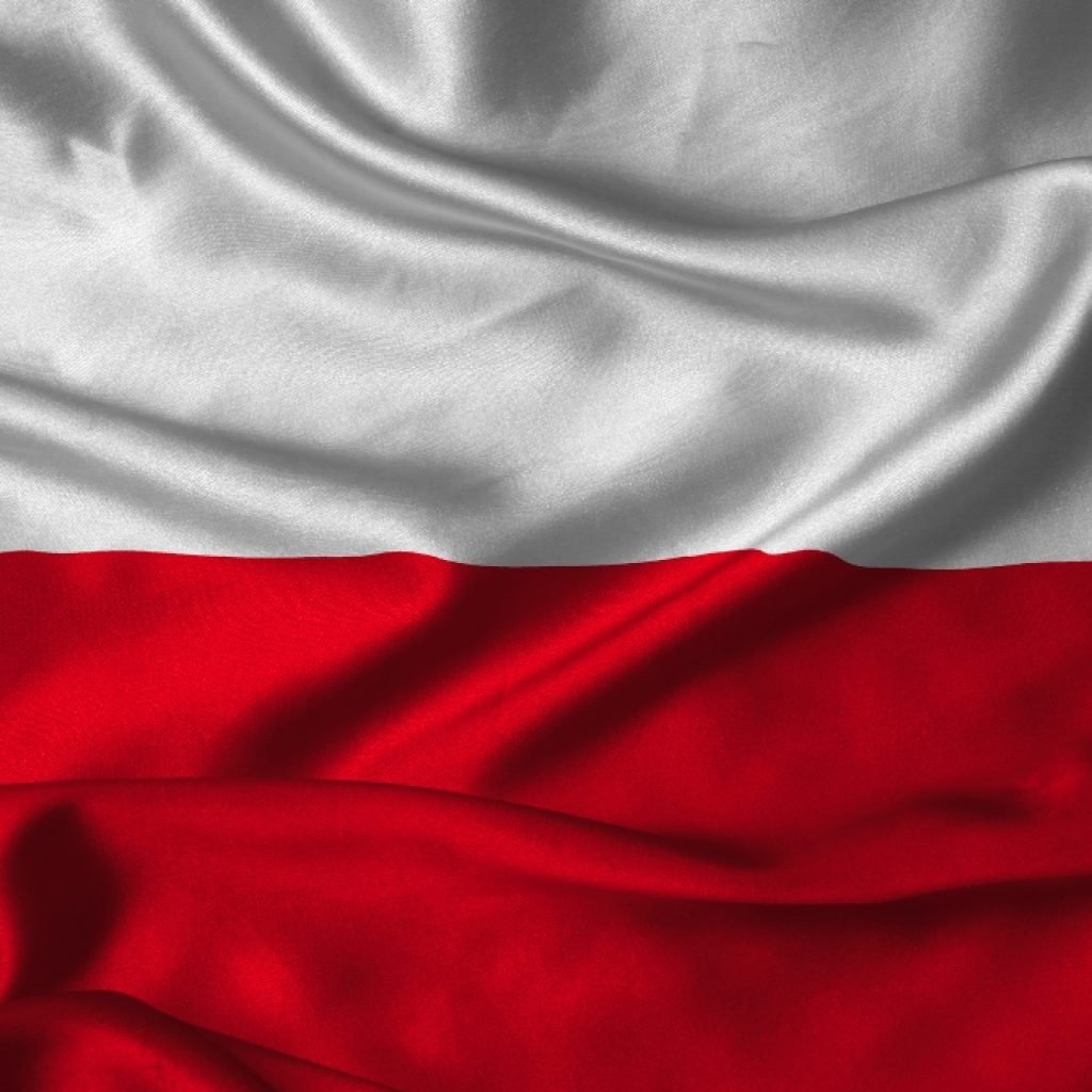 silk made poland flag
