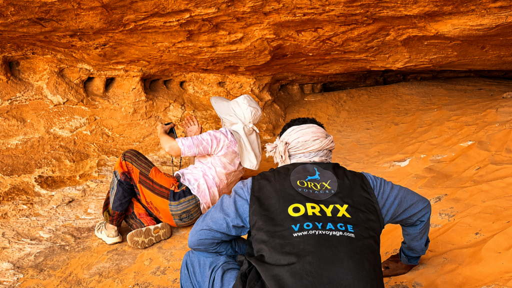 Expert Guide Explaining Ancient Rock Art in Djanet Algeria