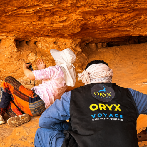 Expert Guide Explaining Ancient Rock Art in Djanet Algeria