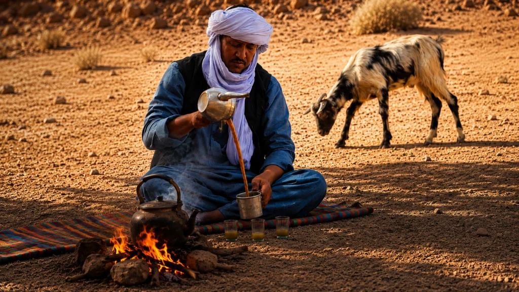 Oryx Voyage Djanet Touareg Guide making tea