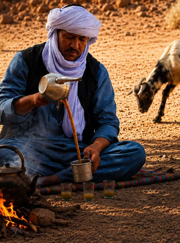 Oryx Voyage Djanet Touareg Guide making tea
