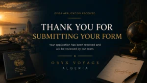 eVisa Thank You Page